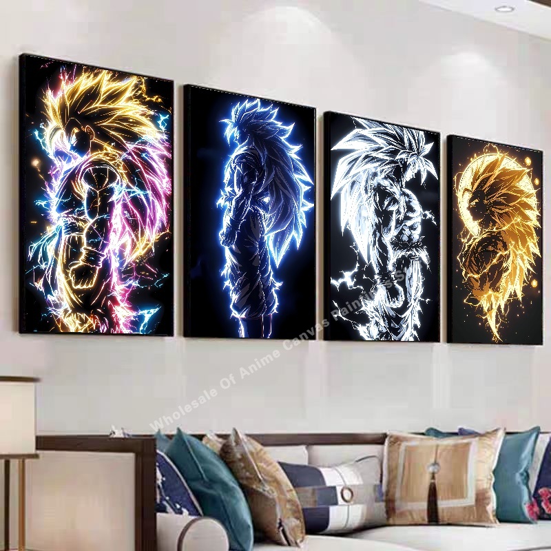 애니메이션 드래곤 볼 Wukong 네온 불빛 효과 포스 - Lighting Effect Home Decor 리뷰 및 가격