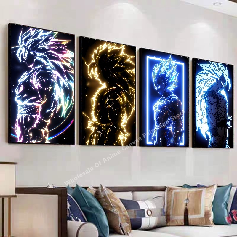 애니메이션 드래곤 볼 Wukong 네온 불빛 효과 포스 - Lighting Effect Home Decor 리뷰 및 가격