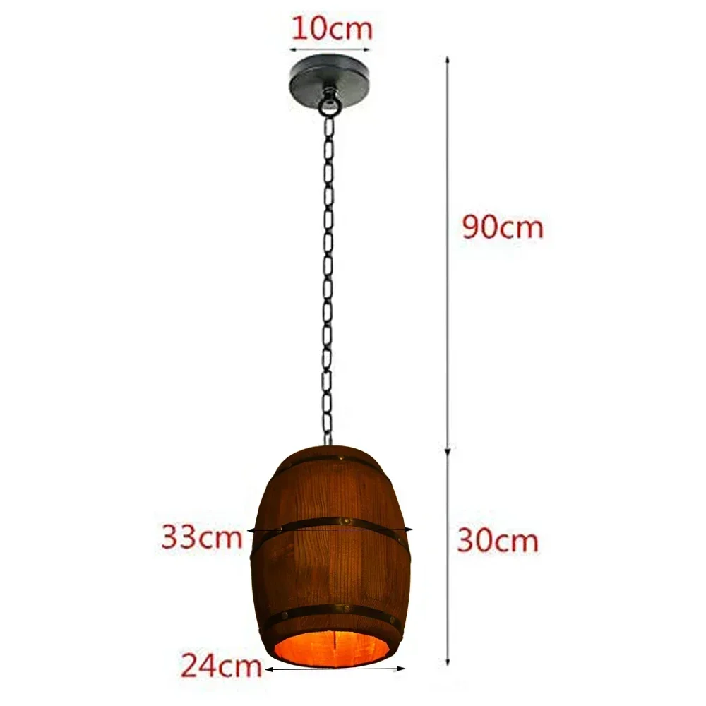 소박한 빈티지 샹들리에 나무 펜던트 조명 와인 배럴 행 - Lighting Decor For Living Room 리뷰 및 가격