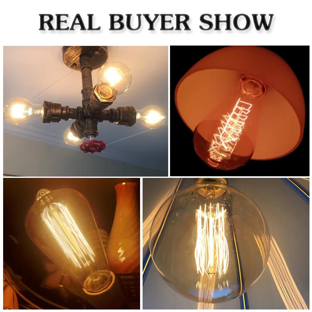 레트로 에디슨 전구 E27 40W 220V A60 ST - Lighting Decor Ideas 리뷰 및 가격