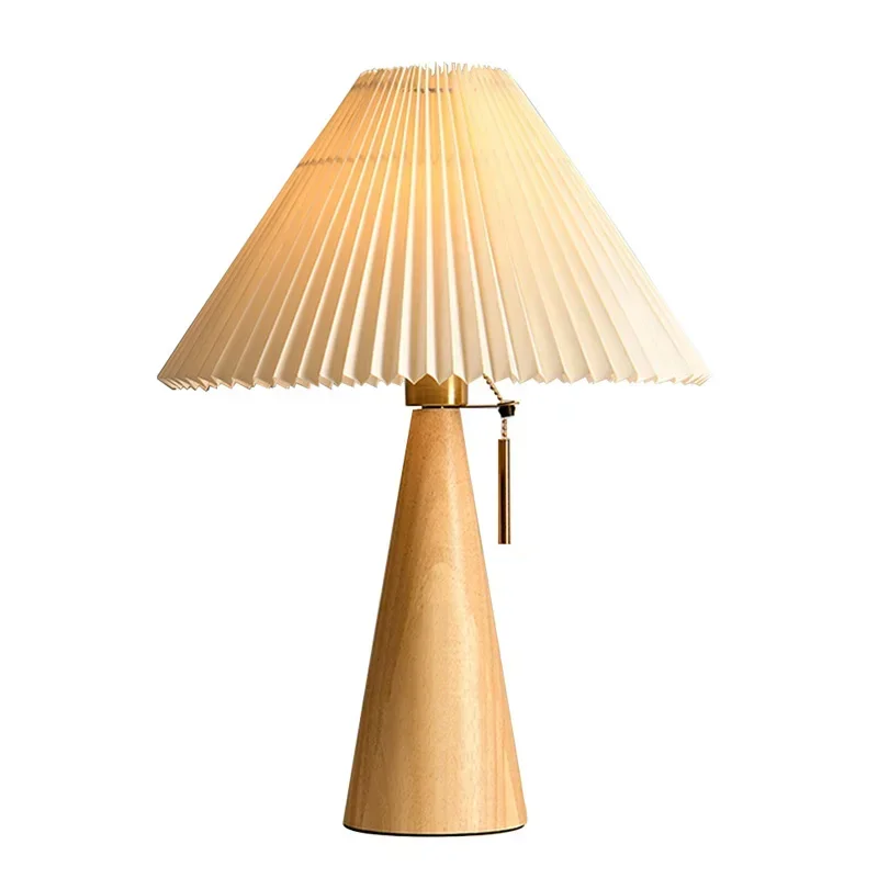 레트로 주름 테이블 램프 북유럽 스타일 원목 조명 침실 - Lighting Decor For Bedroom 리뷰 및 가격