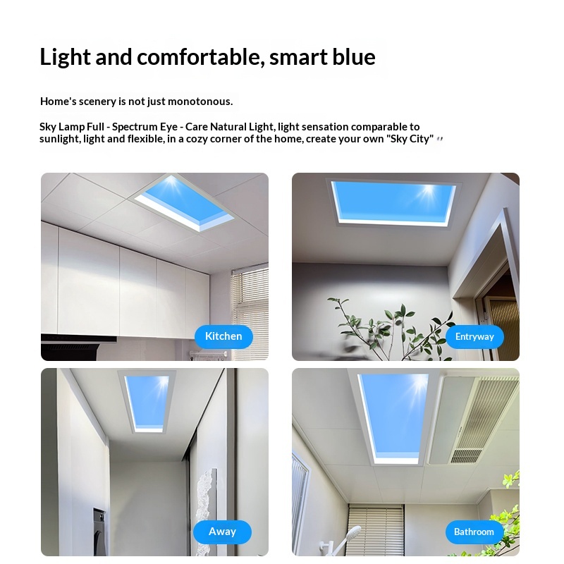 초박형 스마트 통합 LED 천장 조명 자연광 효과 주방 - Lighting Effect Home Decor 리뷰 및 가격