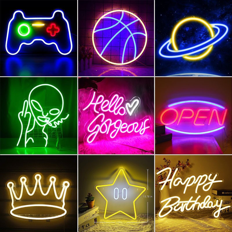 맞춤형 LED 네온사인 (USB/배터리 사용) - 바, - Pendant Lighting Christmas Decor 리뷰 및 가격