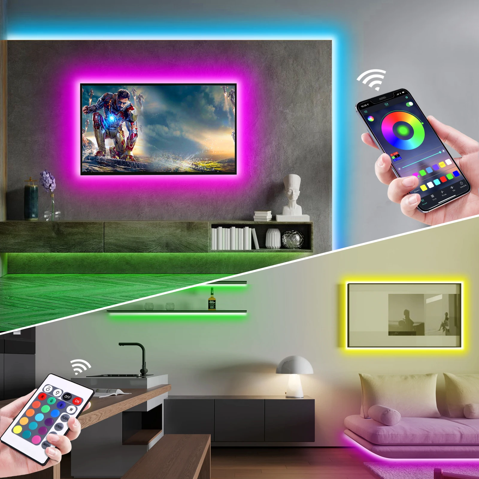 1-5m RGB LED 네온 스트립 라이트 5V USB - Lighting Decor Ideas 리뷰 및 가격